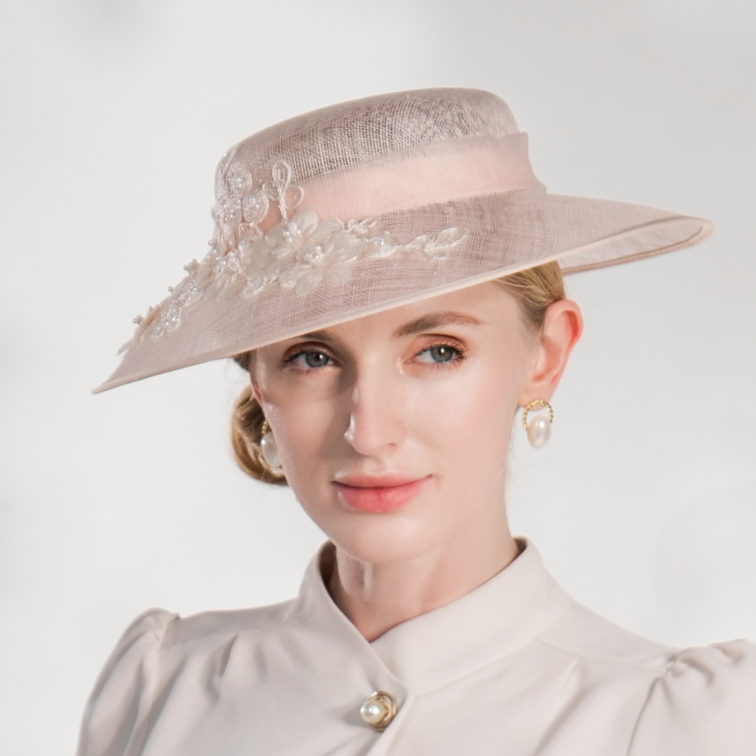 Tyylikkäät söpöt hatut applikaatioilla  kukilla  yksivärisiä 1 kpl juhlia  ilta  tee-juhla  Melbourne Cup päähine dress to impress derby hatut kilpa päivänä 2025 2025 - $74.99 –P2