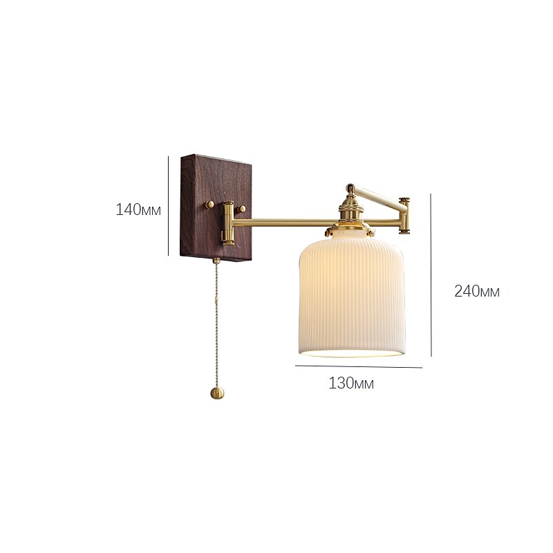 Modern Nordic Style Indoor Wall Lights LED Swing Arm Bedroom Copper Wall Light 220-240V 2025 - $331.99 –P1