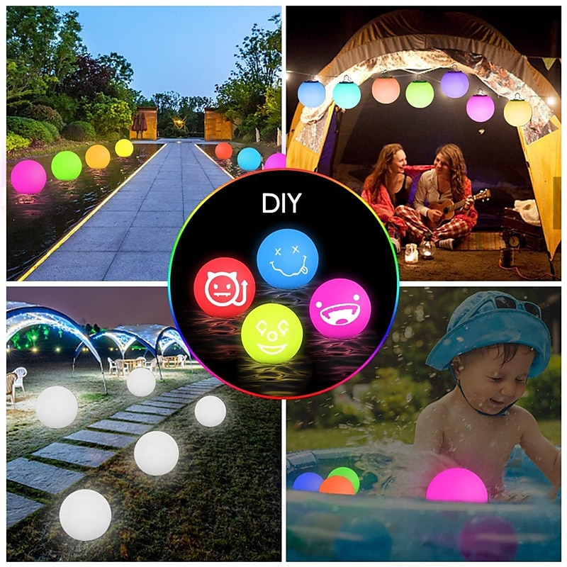 IP68 Rechargeable LED Floating Pool Light With RF Remote Color Changing Glowing Ball Dimmer Light for Yard Swimming Pool Pond Party Decoration Colorful Lighting 2025 - $16.99 –P16