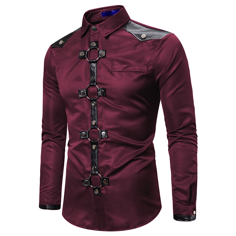 Punk & Gothic Streetstyle Bluse / Hemd Ritter Kostüm Herren Maskerade Party / Abend Erwachsene Bluse 2026 - $51.99 –P4