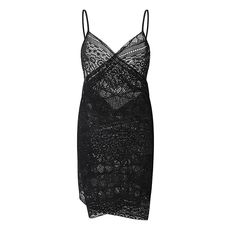 Per donna Normale Costumi da bagno Prendisole Abito da spiaggia Costume da bagno Lacci Pizzo Scollatura posteriore Uncinetto Strappato Tinta unica Con bretelline Festività Sensuale Costumi da bagno del 2025 a $16.99 –P5