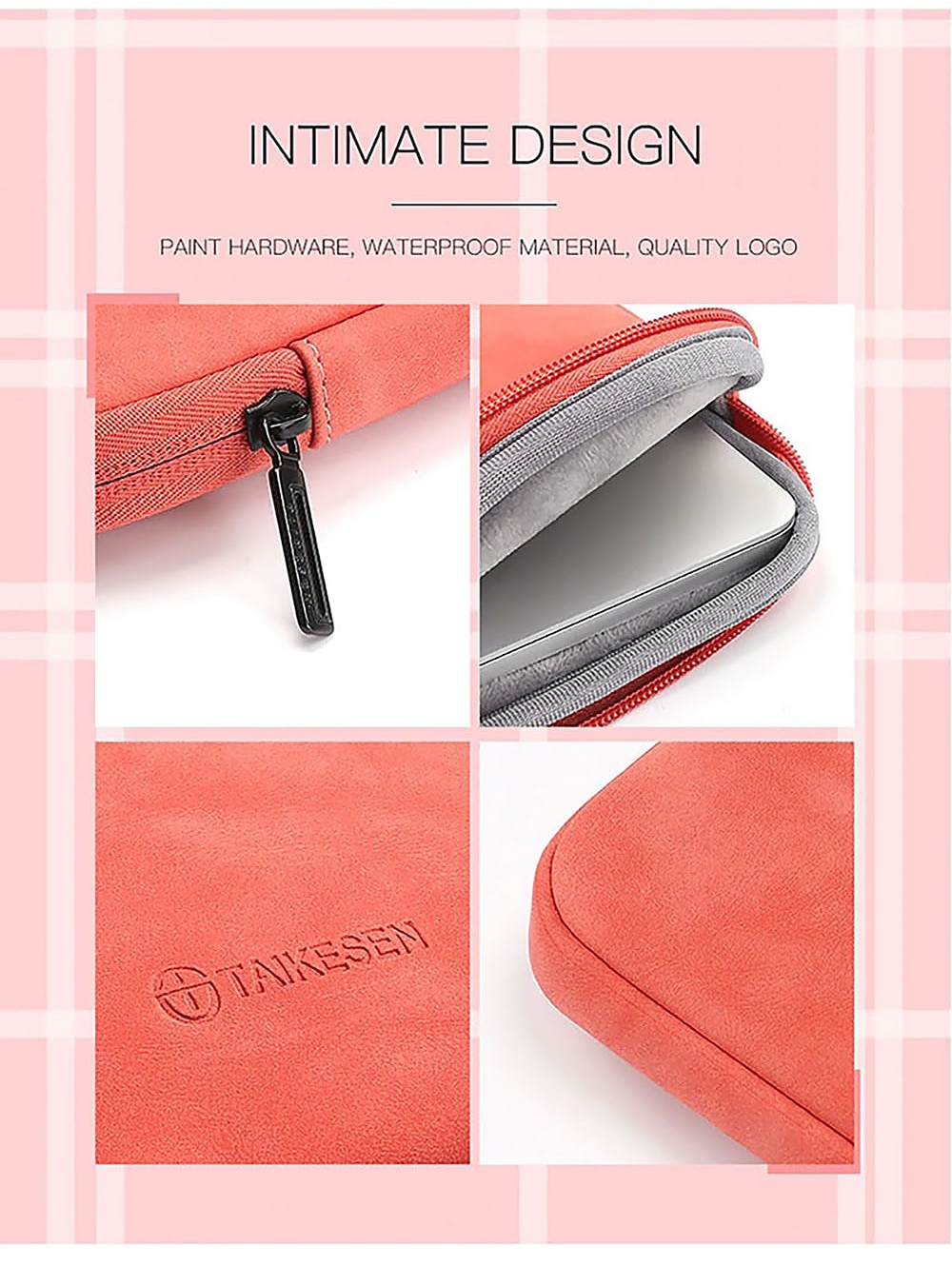 laptop sleeves litbest 10" 12" 14" veske til bærbar PC, kompatibel med macbook, hp, dell, lenovo, asus, acer, chromebook notebook, vanntett støtsikker pu skinn solid farge, for kontor&amp; skoler 2026 - $22.99 –P15