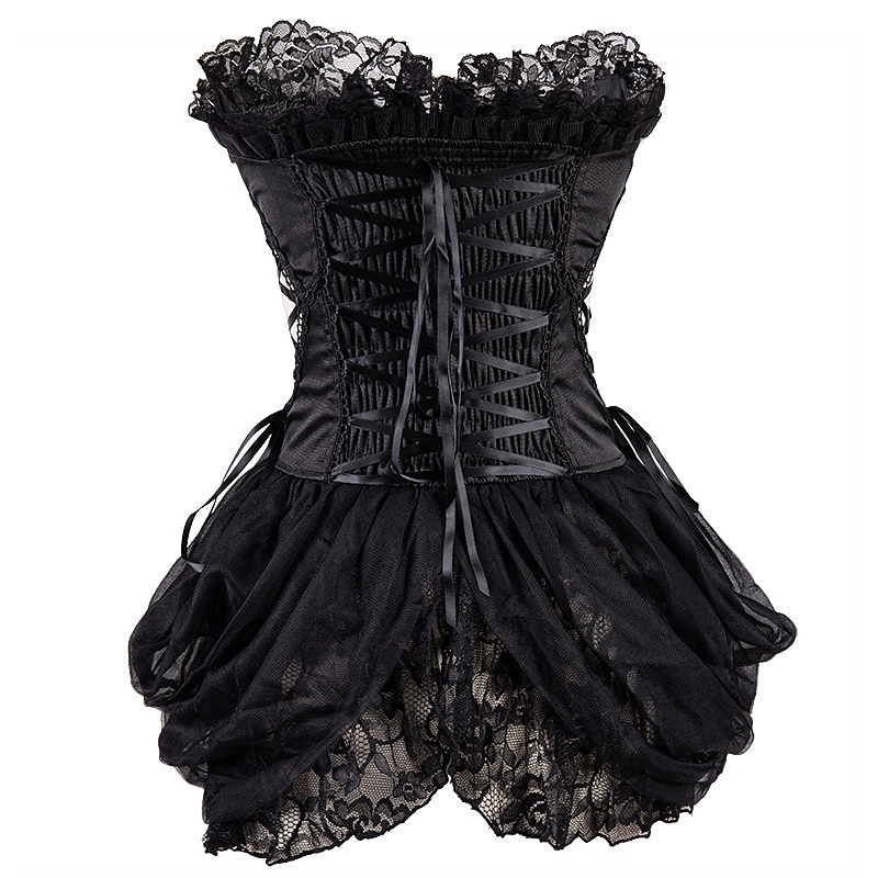 Vintage Rococo Punk & Gothic Overbust Corset Bustier Bodyshaper Pirate Lace Women's Fantasy Halloween Carnival Valentine's Day Party / Evening Prom Adults' Bra Underwear All Seasons 2025 - $36.99 –P4