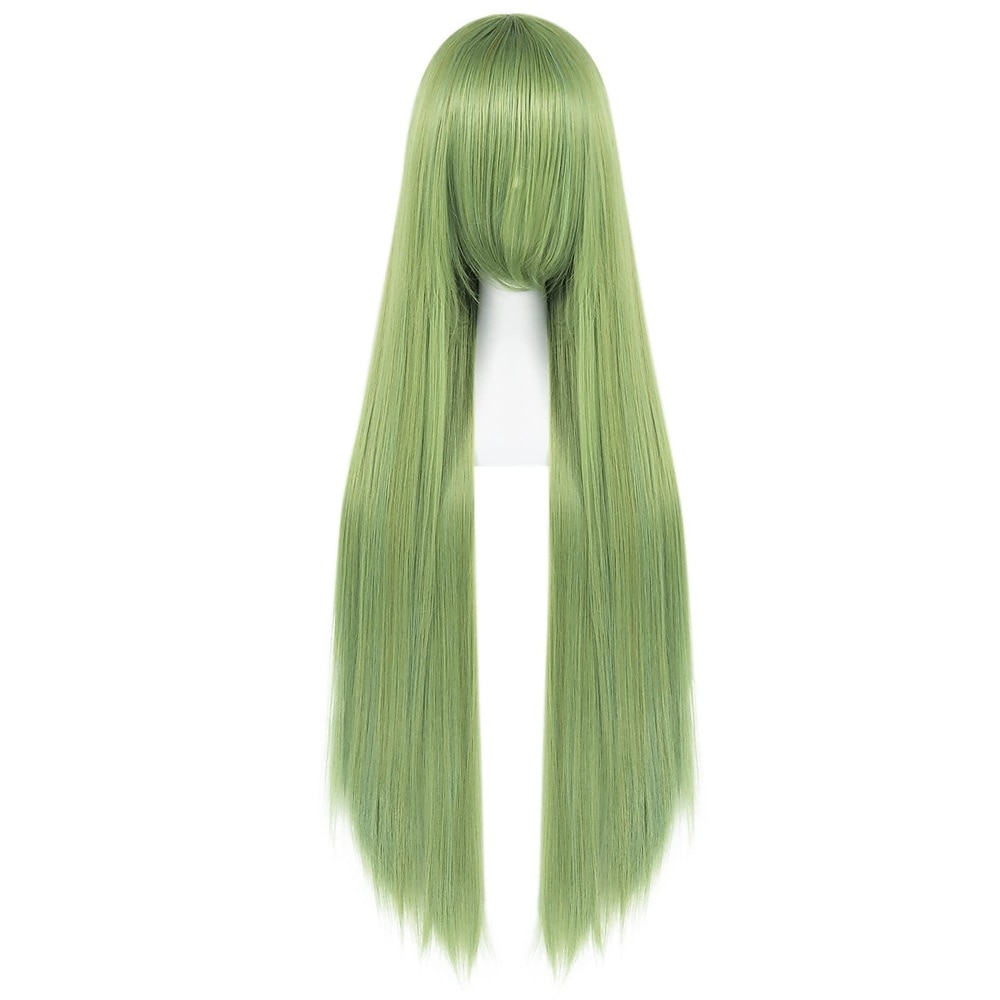 Parrucca Lunga Verde Scuro di 100 cm con Frangia Parrucca Liscia Cosplay per Donne Ragazze Uomini Ragazzi Parrucca di Capelli Sintetici Costume per Anime Parrucche di Halloween Parrucche per il del 2025 a $31.99 –P7