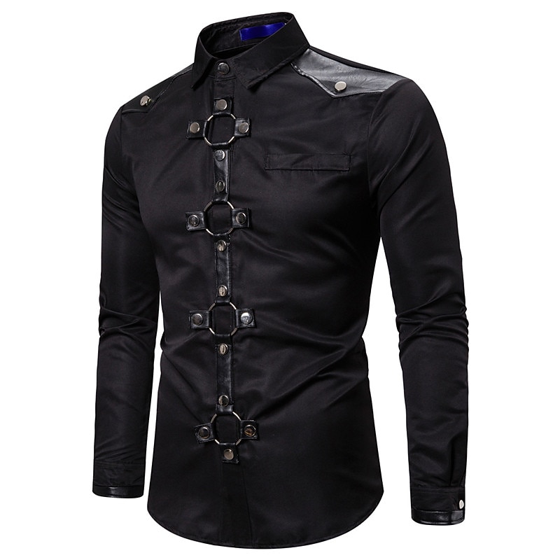 Punk & Gothic Streetstyle Bluse / Hemd Ritter Kostüm Herren Maskerade Party / Abend Erwachsene Bluse 2026 - $51.99 –P7