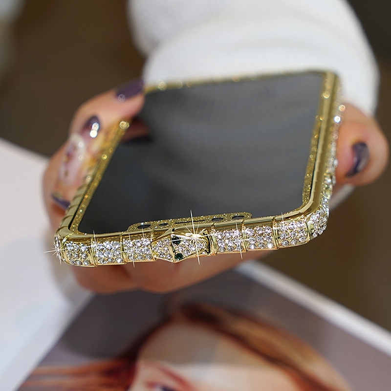 telefon Carcasă Pro iPhone 14 13 12 11 Pro Max Mini X XR XS Max 8 7 Plus Zadní kryt Ochranný rámeček pro ženy Girl Bling Glitter Lesklé Nárazuvzdorné TPU Štras Kov 2025 - $22.99 –P8