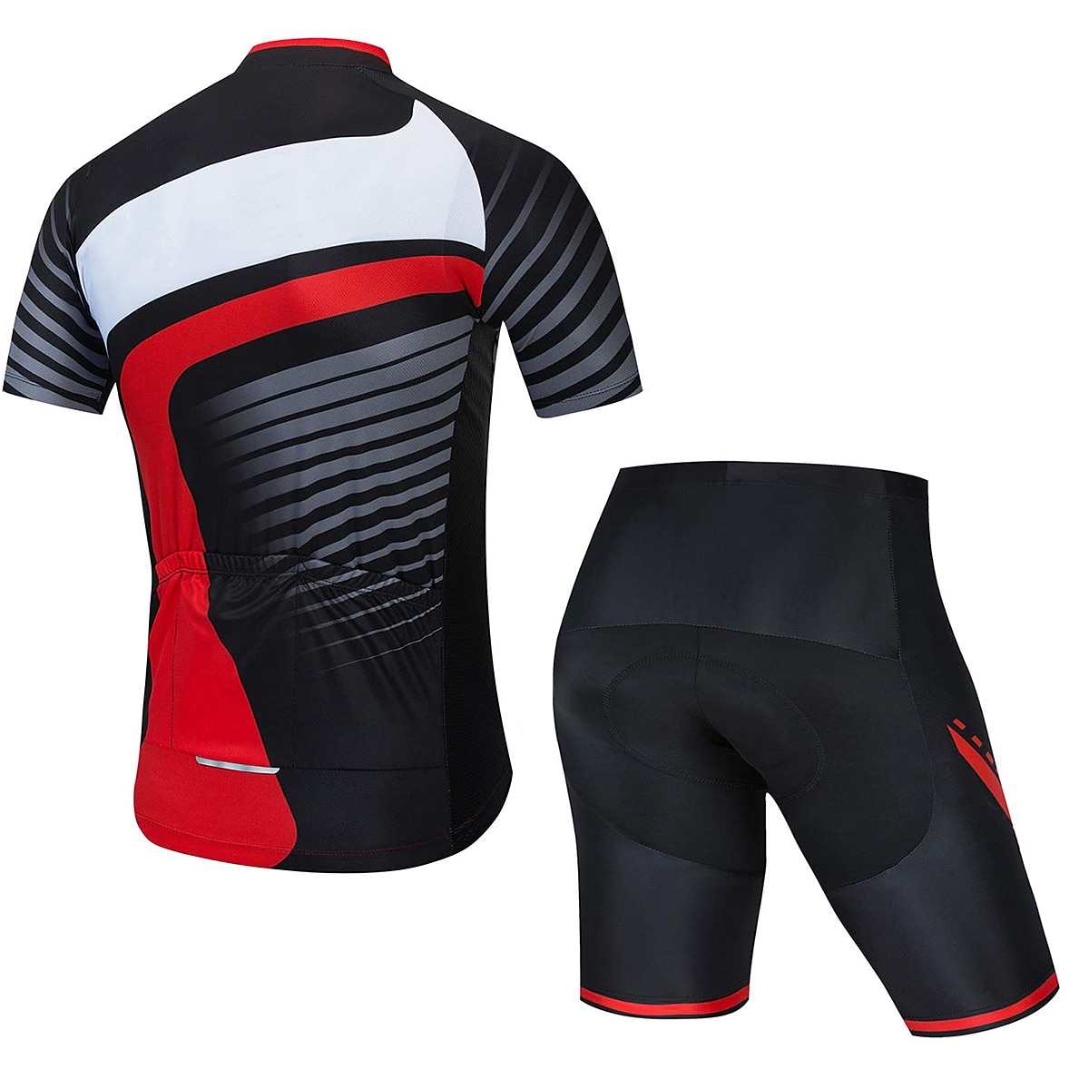 Per uomo Maglia da ciclismo con pantaloncini Manica Corta Mountain Bike MTB Ciclismo su strada Estate Primavera Blu Giallo Rosso A righe Bicicletta Cuscinetto 3D Asciugatura Rapida Tasca Posteriore del 2026 a $41.99 –P2