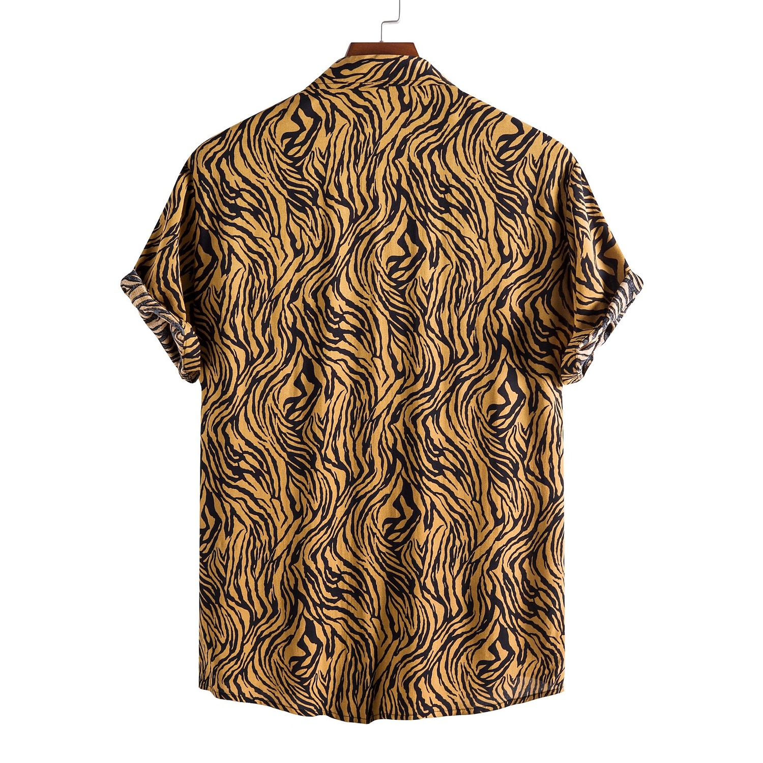 Homme Léopard Chemise Chemise boutonnée Manche Courte Mode Design Décontractées Extérieur Casual Vacances Eté Printemps Col rabattu Patchwork Imprimer Bouton bas Noir / Blanc Jaune Vert de 2025 ? $24.99 –P2