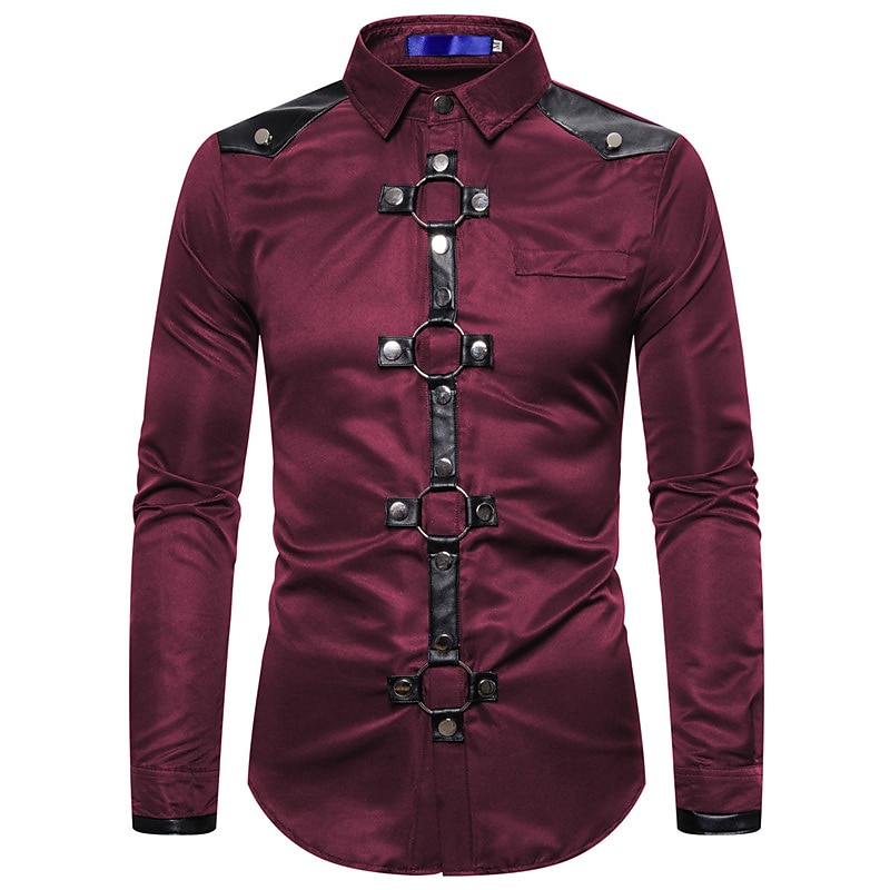 Punk & Gothic Streetstyle Bluse / Hemd Ritter Kostüm Herren Maskerade Party / Abend Erwachsene Bluse 2026 - $51.99 –P3