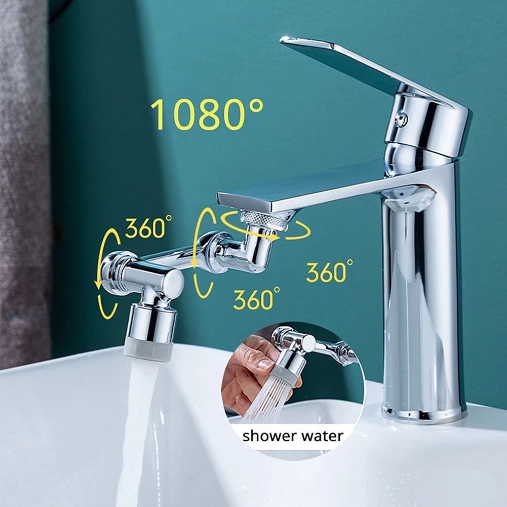 Alloy Faucet Extender Head Replacement Mechanical Arm 1080° 2 Mode Sprayer Nozzle Attachment, Water Aerator Bubbler for Bathroom Kitchen, Universal Tap Extend Spray Filter Spout Adapter Accessories 2025 - $11.49 –P7