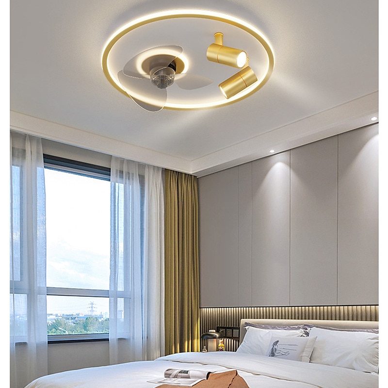 Plafoniere Led Moderne Semplice Creativo Ristorante Lampada Nordic Rotonda Intelligente Faretto Ventilatore Lampada del 2025 a $431.99 –P2