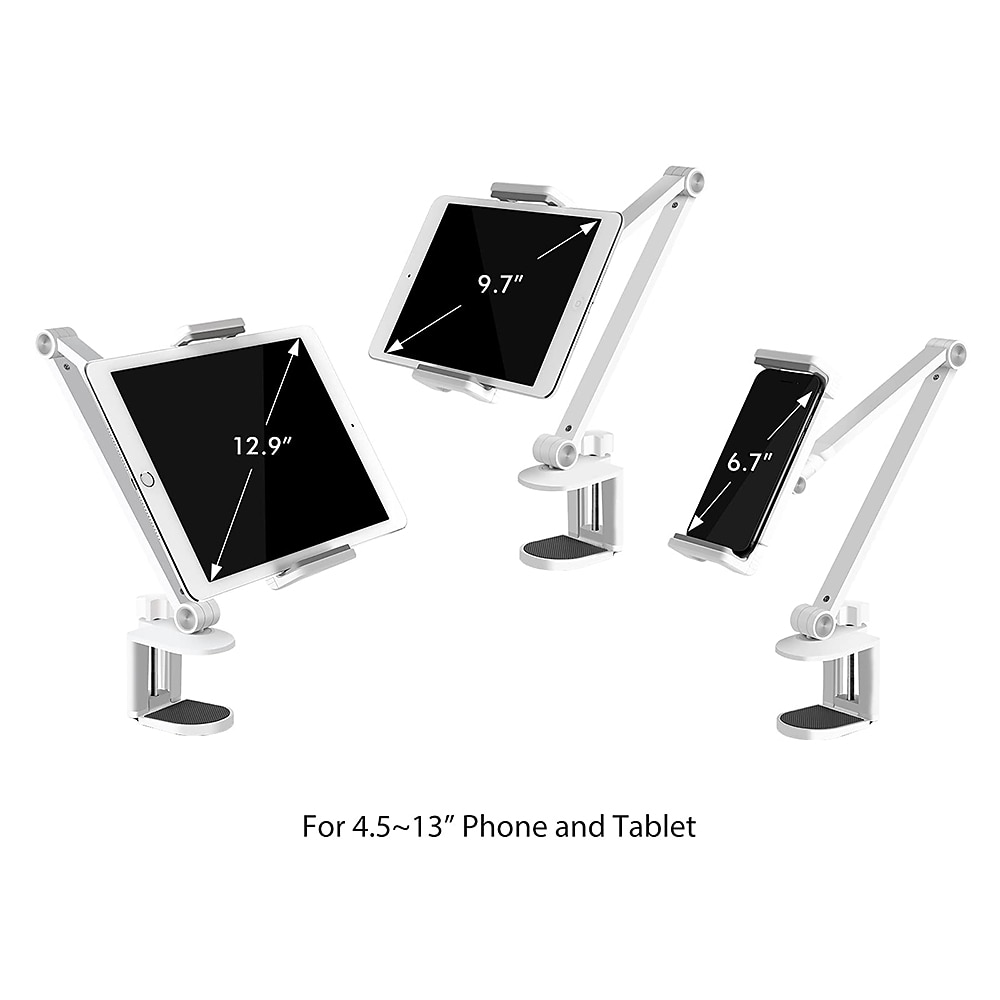 Adjustable Metal Tablet Stand Aluminum Alloy Arm iPad Mount Holder for Bed or Desk Overhead Compatible for iPad Air Pro Mini Surface Pro Stand iPhone Android Tablet Kindle 2025 - $61.99 –P9