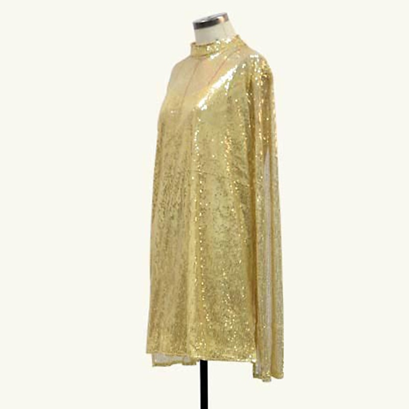 Elegancja Ryczące 20s 1920 roku Nad kolano Sukienka w stylu lat 20-tych Sukienka Peleryna Rękawy Splicie Gość weselny Cekiny Damskie Nowy Rok Walentynki Bal maskowy Ślub Gość weselny Wydarzenie 2025 - $60.99 –P9