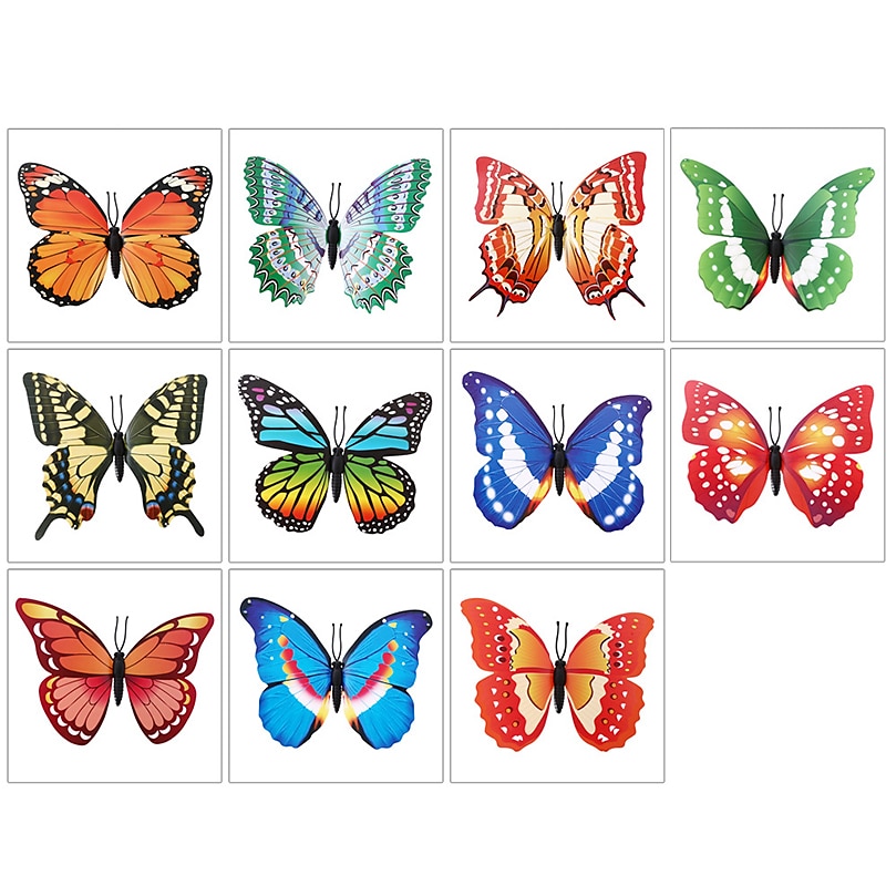 3 pièces 3d papillon artificiel pour décorations de jardin fausse simulation papillon piquets jardin plante pelouse décor extérieur art ornements de 2026 ? $23.99 –P3