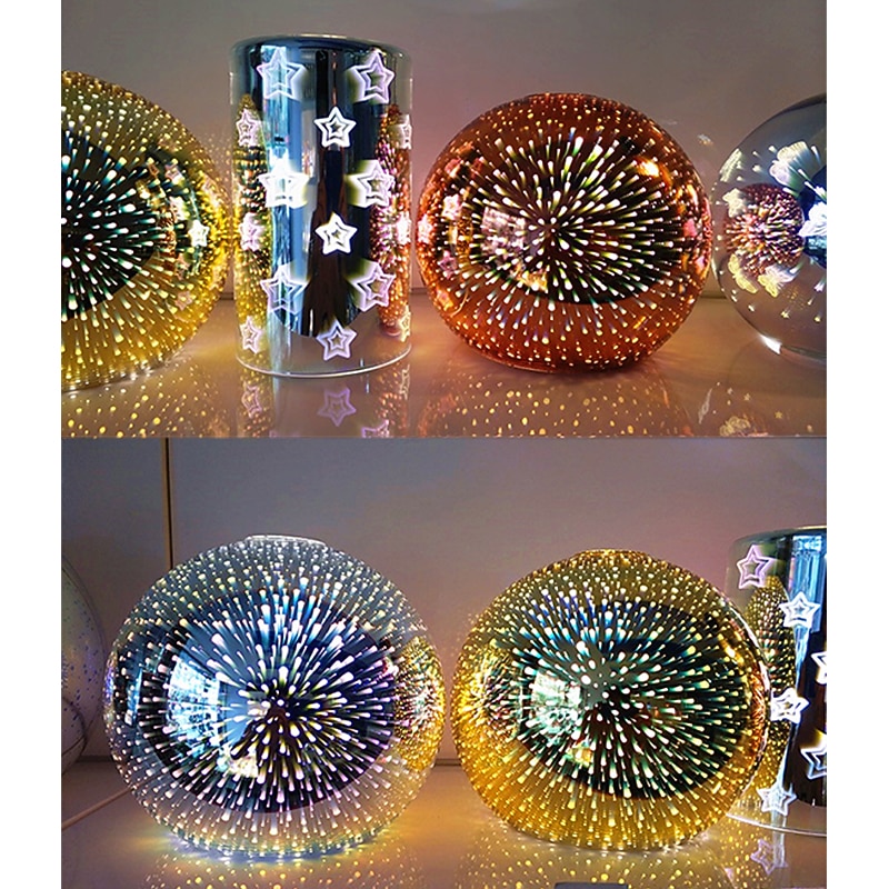 Lámpara colgante de 20 cm led diseño único lámpara colgante 3d vidrio estilo moderno galvanizado 220-240v 2026 - $131.99 –P3