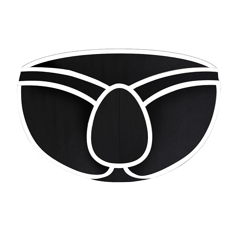 Men's 1pack Basic Panties Briefs Basic Cotton Antibacterial Leak Proof Pure Color Mid Waist Black White 2025 - $9.99 –P5