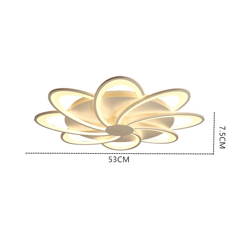 53 cm taklampa led modernt vardagsrum sovrum blomformad taklampa 2026 - kr.2736 –P1