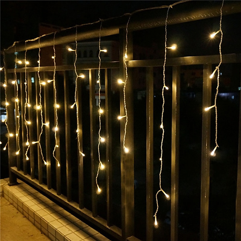 led rideau lumières solaire 3x0.5m 4mx0.6m 5x0.8 24v basse tension télécommande énergie solaire plug-in double usage guirlande lumineuse thanksgiving noël fête en plein air décoration de jardin de 2025 ? $39.99 –P7