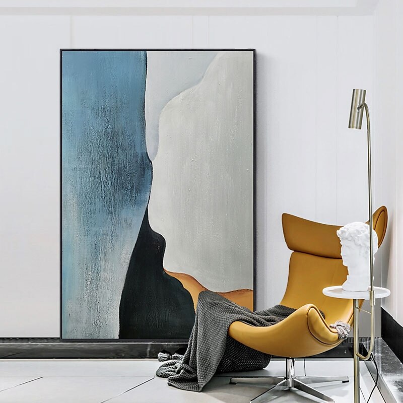 Handmade Hand Painted Oil Painting Wall Art Modern Abstract Blue Painting Canvas Paintings Home Decoration Decor Rolled Canvas No Frame Unstretched 2025 - $83.99 –P3