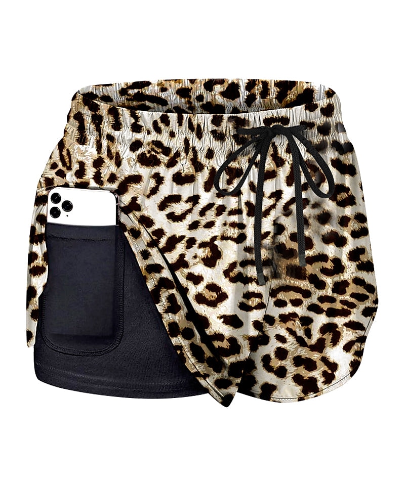 Femme Short Running Course Shorts de Gym Shorts de Yoga 2 en 1 avec poche téléphone Doublure Bas Athlétique Automne Respirable Séchage rapide Doux Yoga Aptitude Exercice Physique Tenue de sport de 2025 ? $12.99 –P16