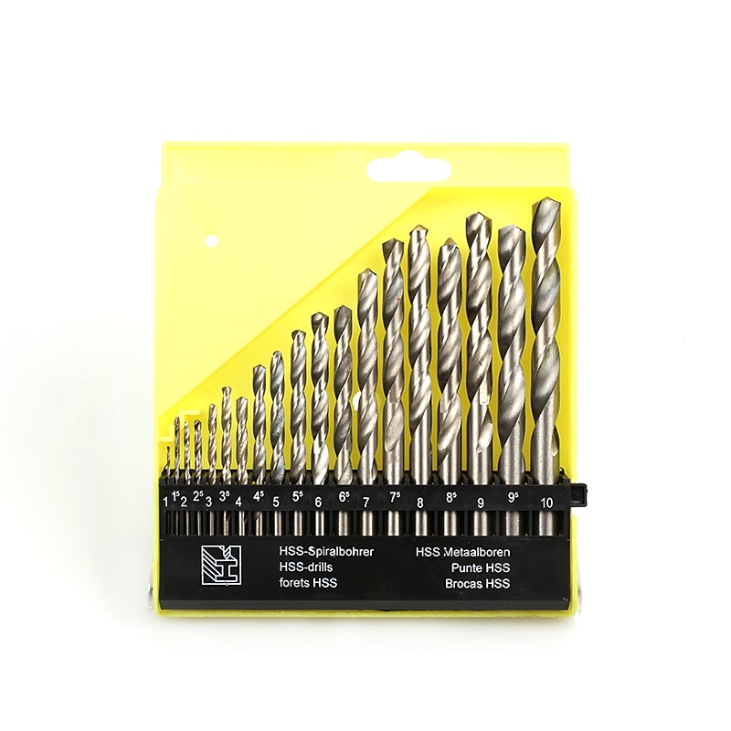 19pc/lot 1mm-10mm Titanium Metalworking Hard Metal HSS Twist Drill Bit Set For Drilling Stainless Steel 2025 - $16.99 –P12