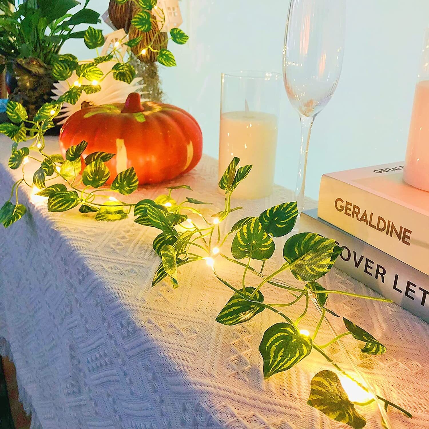 ghirlande solare de iederă artificială lumini suspendate pentru decorarea grădinii 2m 20 led-uri în aer liber ip65 frunze rezistente la apă lumini de zâne curte acasă balcon terasă vacanță nunta 2025 - $18.49 –P2