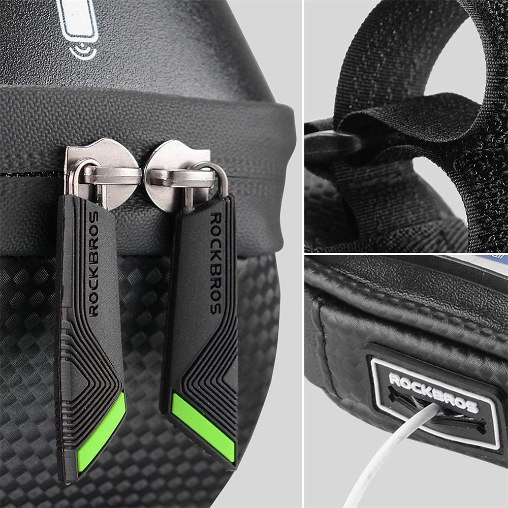 Bike Phone Mount Bag Bike Front Frame Handlebar Bag Waterproof Bike Phone Holder Case Bicycle Accessories Pouch Sensitive Touch Screen Compatible with iPhone 11 XS Max XR 8 Plus Below 6.5 2025 - $12.79 –P13