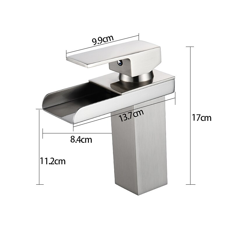 Grifo monomando para lavabo de baño, estilo moderno, monomando, un orificio, cromo, grifos para lavabo, latón, ajustable, manguera de agua fría y caliente 2025 - $72.99 –P1