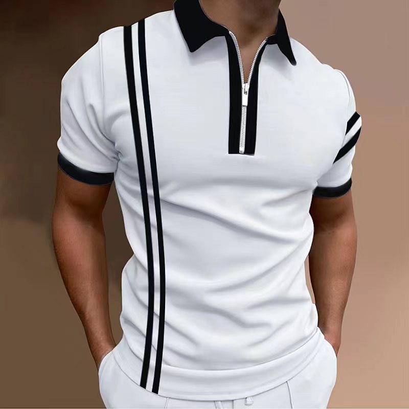 Ανδρικά Φανέλα POLO Quarter Zip Polo Εξόδου πουκάμισα γκολφ Απορρίπτω Τρίμηνο φερμουάρ Κοντομάνικο Αθλήματα Υψηλής Ποιότητας Ριγέ Τρίμηνο φερμουάρ Ανοιξη καλοκαίρι Λεπτό 2026 - $17.99 –P5