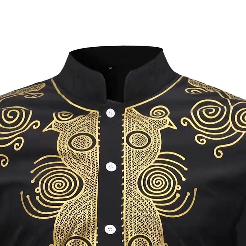 Herren Hemd Moderne afrikanische Outfits Afrikanischer Druck Dashiki Maskerade Erwachsene Hemd Party 2025 - $45.99 –P10