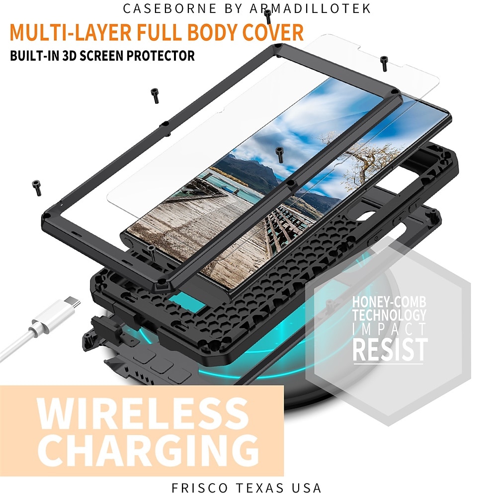 2025年 Samsung Galaxy S23 S22 Plus Ultra S25 Ultra 用ヘビーデューティ 防塵 四隅の落下耐性 キックスタンド 幾何学模様 メタル  コレクション – $44.99 –P3