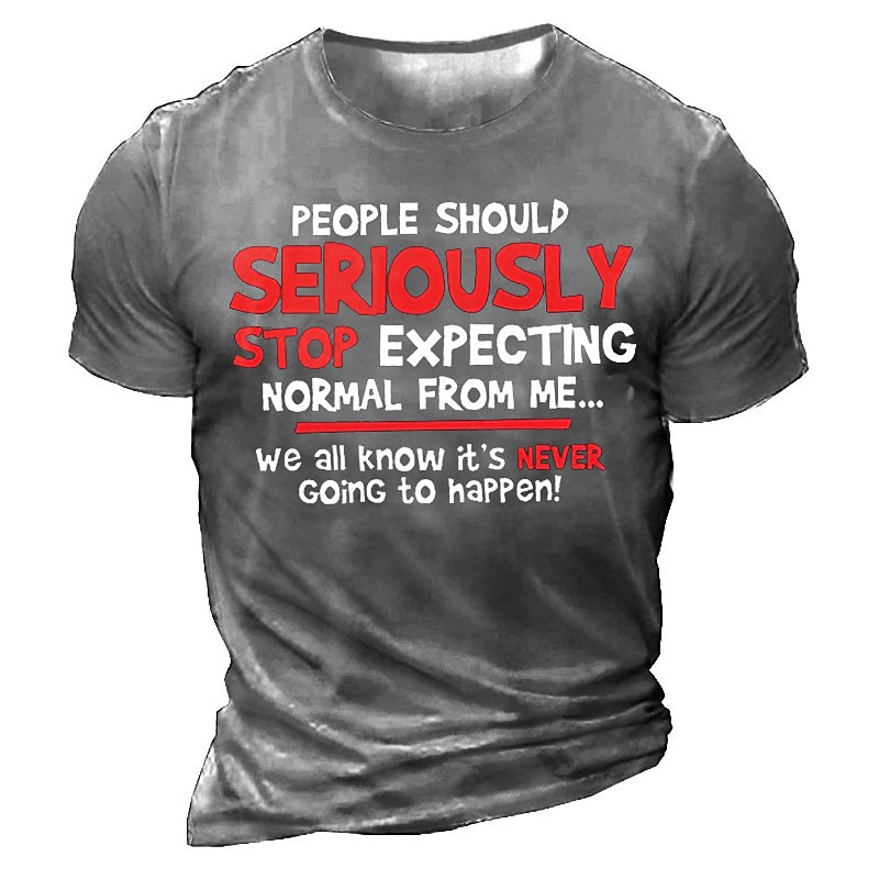 Men's Sarcasm Unisex Letter Graphic Prints T shirt Slogan T Shirts Distressed T Shirt Short Sleeve T shirt 3D Print Crew Neck Shirt Vintage Sports Designer Outdoor Street Daily Black Army Green Navy 2025 - $17.99 –P2