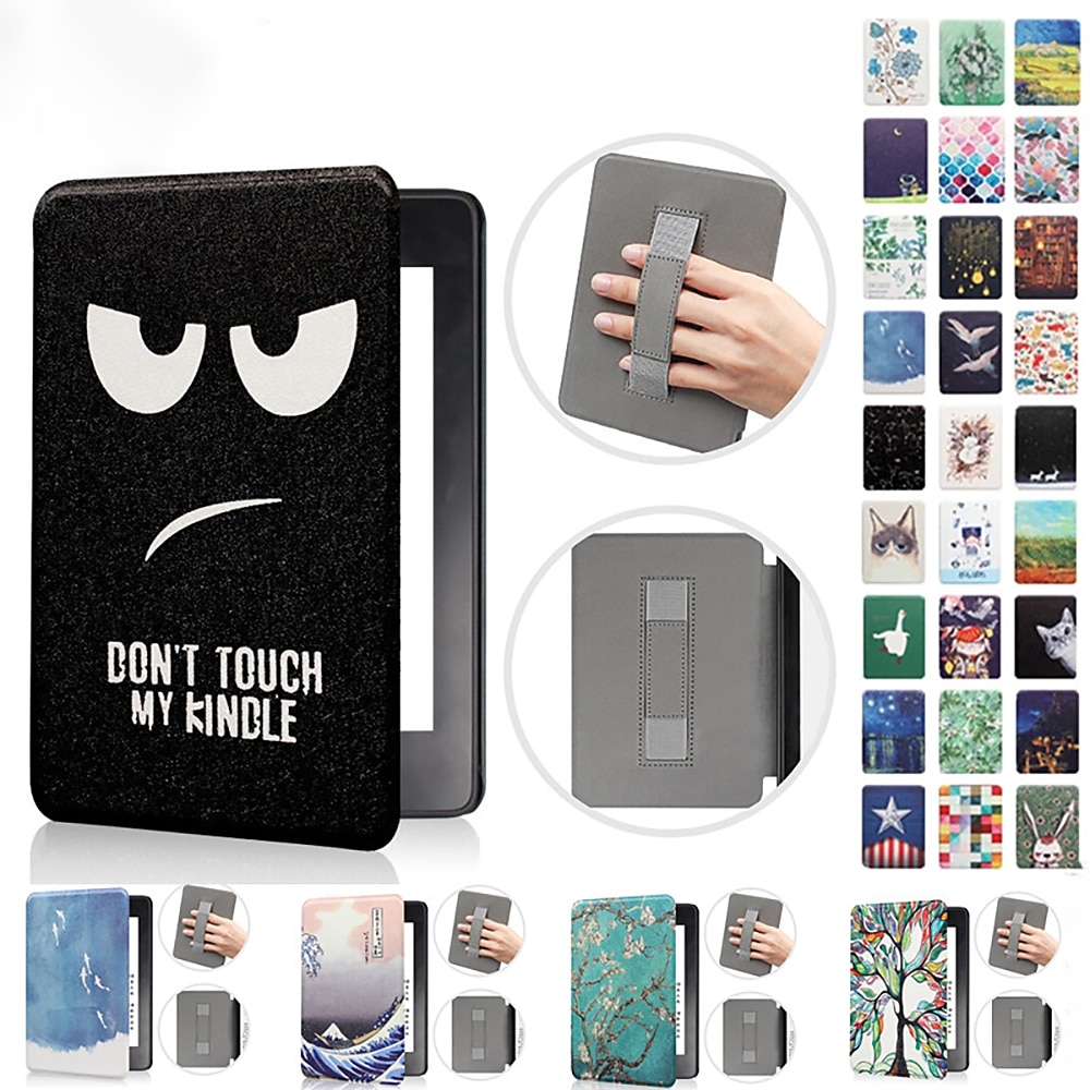Tavoletta Custodie cover Per Amazon Kindle Paperwhite 6,8'' 11° Kindle 6"(10th Gen-2019) Manico Sveglia / Spegnimento automatico intelligente Resistente agli urti Pop art Simil-legno Fantasia del 2025 a $19.99 –P7