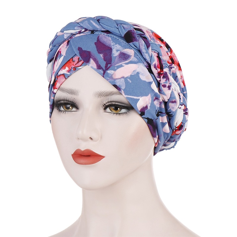 Lenço de turbante muçulmano com estampa de algodão para mulheres bonés islâmicos internos hijab lenços de cabeça de envoltório árabe femme musulman turbante mujer de 2025 por $11.99 –P12