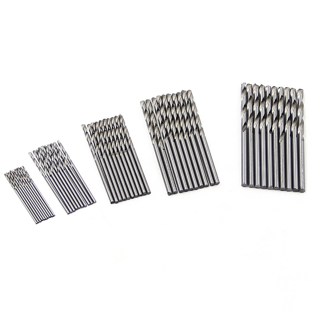 50 stk/sett spiralborsett sagsett hss høystål titanbelagt bor trebearbeidingsverktøy 1/1,5/2/2,5/3 mm for metall 2025 - $8.99 –P1