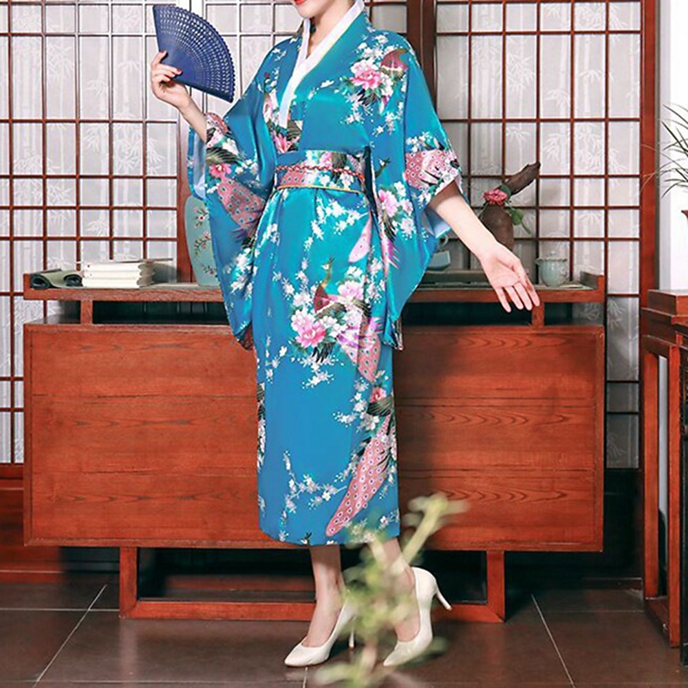 Mujer Yukata Túnica Kimono japonés tradicional Mascarada Adultos Abrigo de kimono Fiesta 2026 - $39.99 –P13