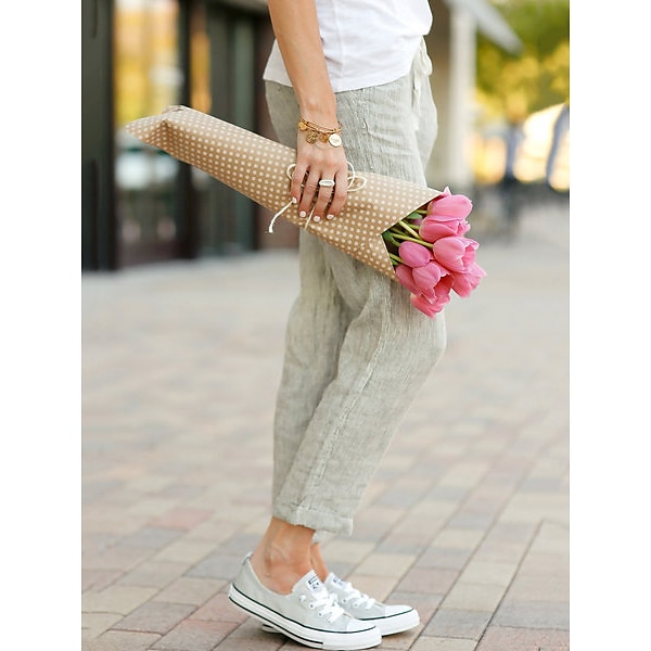 femme pantacourt coton lin décontracté pantalon ample taille élastique plage d'été confortable séchage rapide léger respirant bas de 2025 ? $10.49 –P4