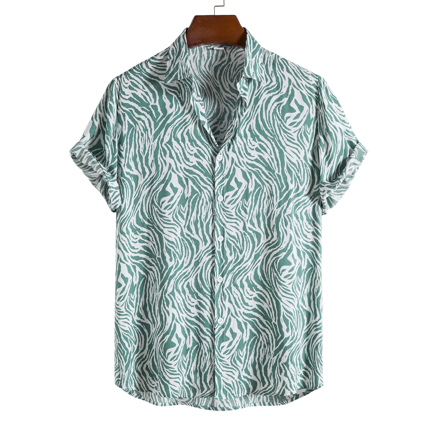 Homme Léopard Chemise Chemise boutonnée Manche Courte Mode Design Décontractées Extérieur Casual Vacances Eté Printemps Col rabattu Patchwork Imprimer Bouton bas Noir / Blanc Jaune Vert de 2025 ? $24.99 –P4