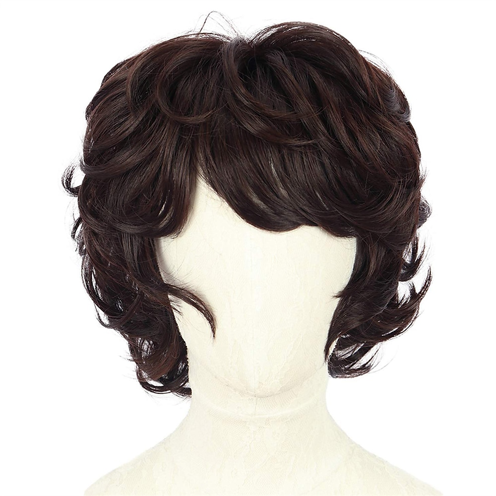 parrucca da uomo divertente parrucca da uomo corta riccia marrone parrucche anime cosplay parrucca di capelli cosplay parrucche di halloween del 2025 a $20.99 –P11
