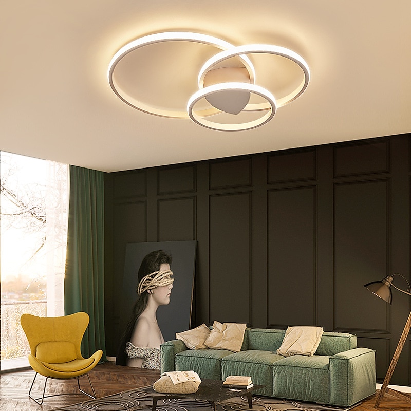 55 cm dimbare plafondlamp led metaal moderne stijl mode geschilderde afwerkingen 220-240v 2025 - $253.79 –P4