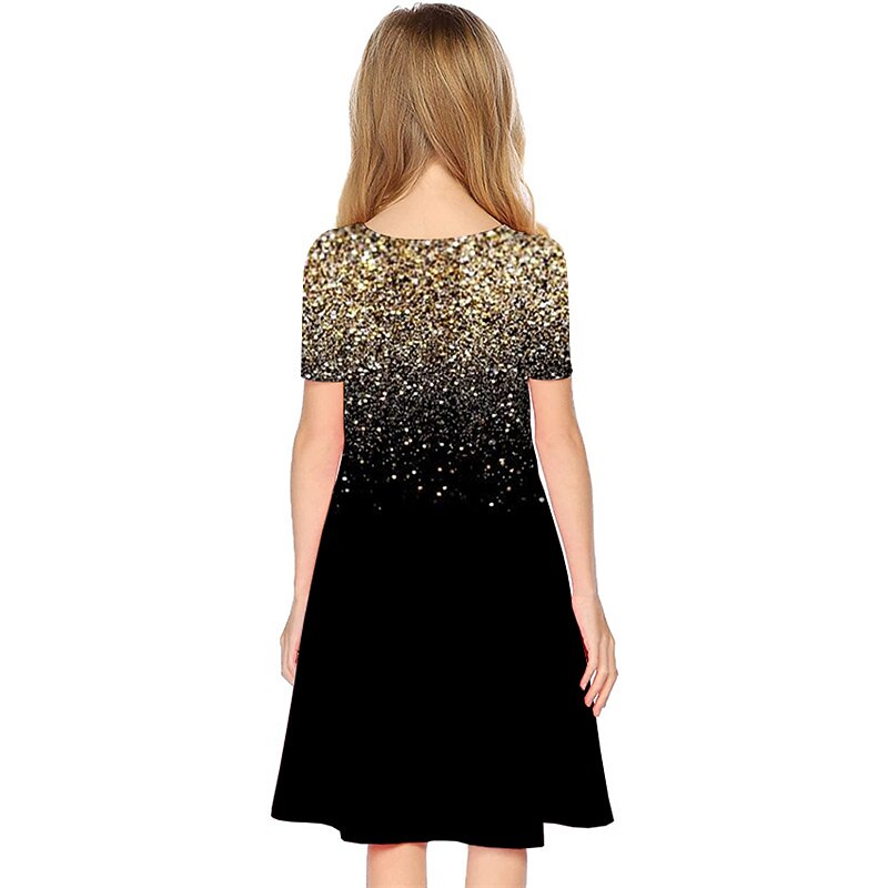 Mädchen' 3D Graphic Kleid Kurzarm 3D-Druck Sommer Frühling Urlaub Täglich Festtage Kuschelig Brautkleider schlicht Süß kinderkleidung 3-12 Jahre A Linie Kleid Übers Knie Regular Fit 2026 - $15.99 –P4