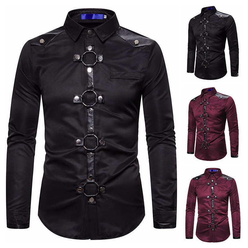 Punk & Gothic Streetstyle Bluse / Hemd Ritter Kostüm Herren Maskerade Party / Abend Erwachsene Bluse 2026 - $51.99 –P1