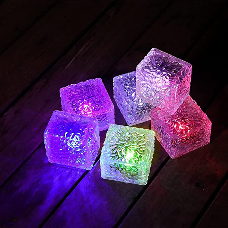Luci solari per pavimentazione in mattoni 2 pezzi per esterni a led cubetti di ghiaccio luce paesaggistica impermeabile per piastrelle da pavimento per giardino patio passaggio stagno decorazione del 2025 a $27.99 –P4