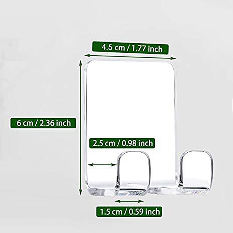 2 Pcs Self Adhesive Razor Holder Hooks Shower Hooks Suitable for Razor Bathroom Kitchen Storage Box Used for Razor Plug Towel (Transparent) 2025 - $11.49 –P2