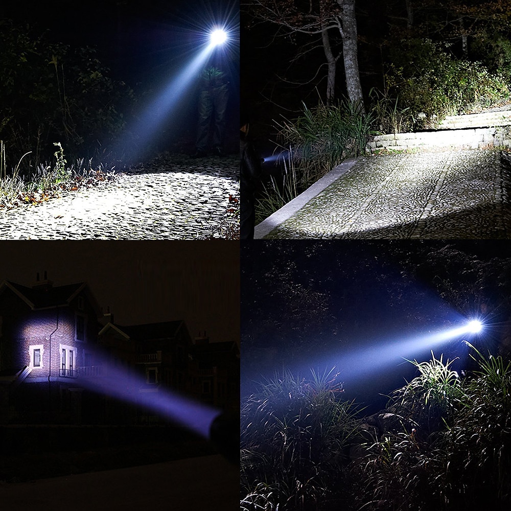 LED Flashlight Ultra Bright Torch L2/V6 Camping Light 5 Switch Modes Waterproof Zoomable Torch Light Emergency Use 18650 Battery 2025 - $15.49 –P13