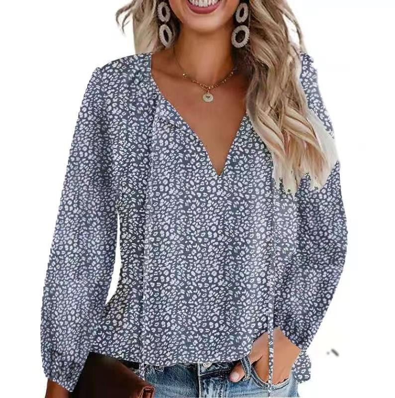 Per donna Camicia Camicia in pizzo Blusa Top eleganti Leopardo A pois Streetwear Informale Manica lunga A V Top regolari Informale Giornaliero Per eventi Lacci Stampa Nero Verde chiaro Rosa Vino Blu del 2025 a $5.99 –P3