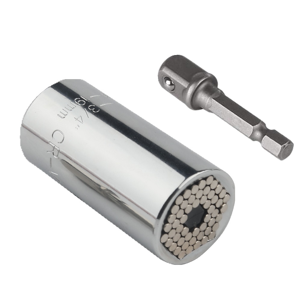 2pc 7-19mm Universal Socket Wrench, Multi-function Ratchet, Hand Drill Motorcycle Repair Socket, Magic Socket Spark Plug 2025 - $10.99 –P7