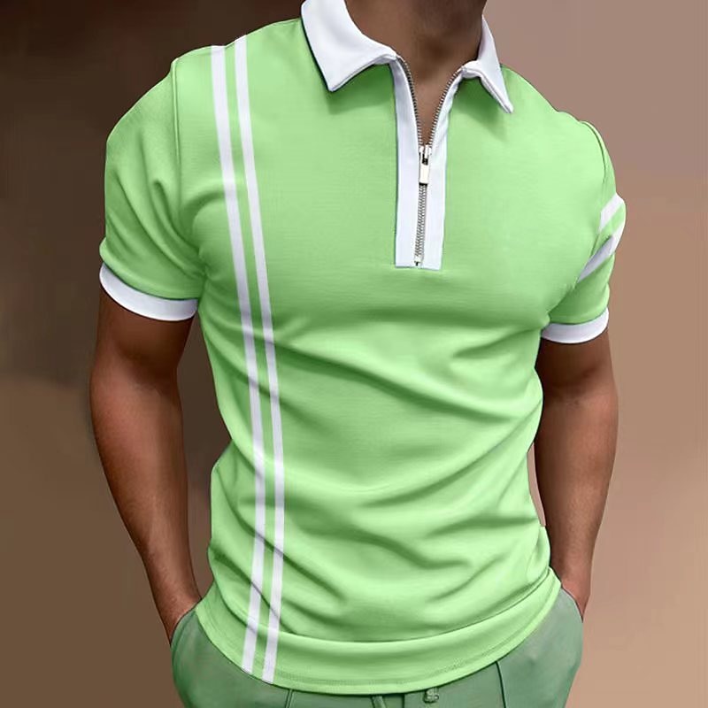 Ανδρικά Φανέλα POLO Quarter Zip Polo Εξόδου πουκάμισα γκολφ Απορρίπτω Τρίμηνο φερμουάρ Κοντομάνικο Αθλήματα Υψηλής Ποιότητας Ριγέ Τρίμηνο φερμουάρ Ανοιξη καλοκαίρι Λεπτό 2026 - $17.99 –P9