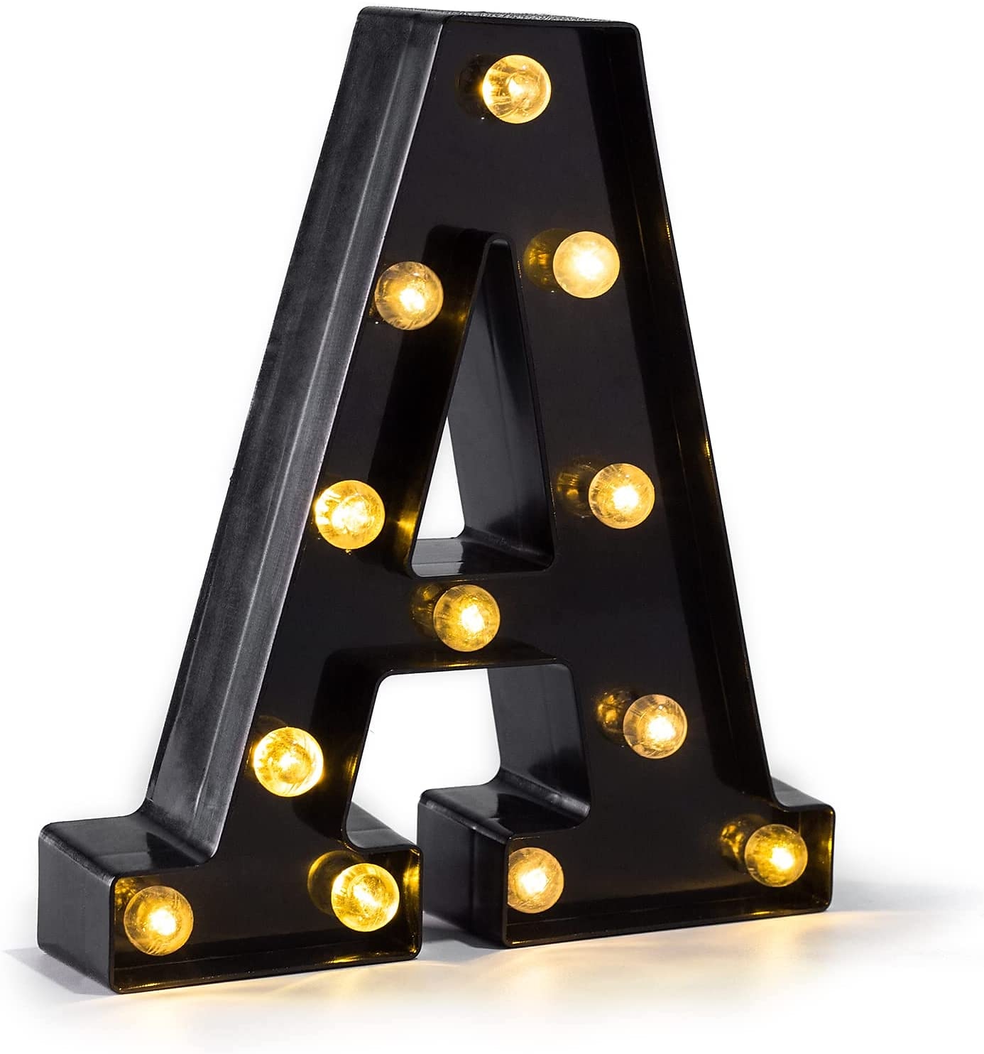 lettere a led luci 26 alfabeto & lampade arabe decorative nere a batteria per feste di matrimonio, compleanno, casa, bar (nero freddo) di nuova concezione del 2025 a $11.99 –P6