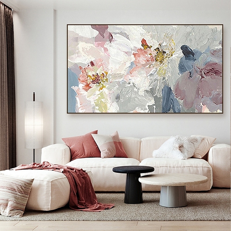 handgemaakte handgeschilderde olieverf muur kunst morandi kleur abstract schilderij woondecoratie decor gerold canvas geen frame niet uitgerekt 2025 - $105.99 –P3